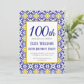 Invitation Carreaux portugais 100e anniversaire Méditerranée (Debout devant)