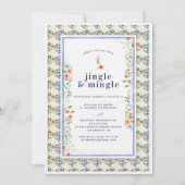 Invitation Carreaux végétaux de Noël agrumes | Vacances (Devant)