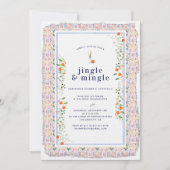 Invitation Carreaux végétaux de Noël agrumes | Vacances (Devant)