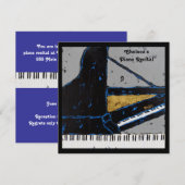 Invitation carrée de considérant de piano (Devant / Derrière)