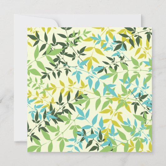 Invitation carrée florale de fête d'anniversaire (Dos)