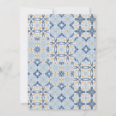 Invitation Carrelage Amalfi Fête des mariées d'été méditerran (Dos)