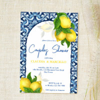 Carrelage bleu citron Amalfi Positano couple douch