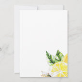 Invitation Carrelage bleu Citron Fête des mariées italienne (Dos)