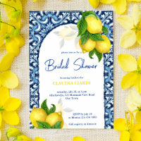 Carrelage bleu et citron Amalfi Positano douche nu