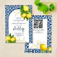 Carrelage bleu et citron Amalfi Positano mariage
