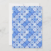 Invitation Carrelage bleu italien Positano Baby shower citron (Dos)