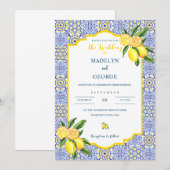 Invitation Carrelage de citron méditerranéen (Devant / Derrière)