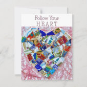 Invitation Carrelage en porcelaine cassé Carrelage coeur Art (Devant)