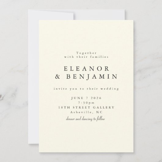 Invitation Carrelage géométrique noir noir rétro Mariage élég (Devant)