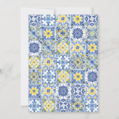 Invitation Carrelage italien méditerranéen & douche nuptiale  (Dos)