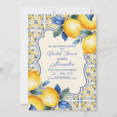 Invitation Carrelage italien méditerranéen & Fête des mariées (Devant)