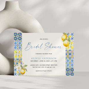 Invitation Carrelage Italien Méditerranéen Lemon Bridal Showe