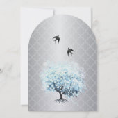 Invitation Carrelage marocain Feuille de coeur Aqua Tree Oise (Devant)