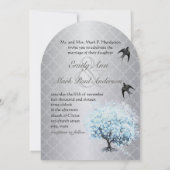 Invitation Carrelage marocain Feuille de coeur Aqua Tree Oise (Dos)