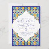 Invitation Carrelage marocain Royal Blue Golden (Devant)