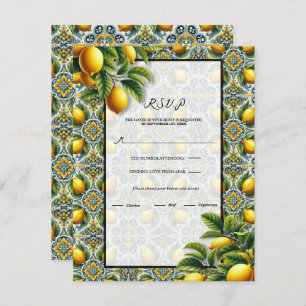 Invitation Carrelage méditerranéen Capri jaune bleu citron RS