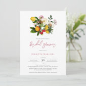 Invitation Carrelage méditerranéen Fête des mariées d'agrumes (Debout devant)