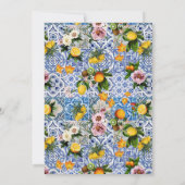Invitation Carrelage méditerranéen Fête des mariées d'agrumes (Dos)