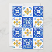 Invitation Carrelage méditerranéen Fête des mariées de citron (Dos)