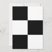 Invitation Carrelage noir et blanc classique (Dos)