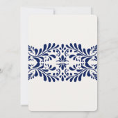 Invitation Carrelage Talavera bleu Espagne fête d'anniversair (Dos)