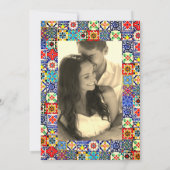 Invitation Carrelage Talavera coloré avec Mariage frontalier (Dos)