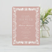 Invitation Carrelage Talavera rose Baby shower Fiesta espagno (Debout devant)