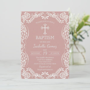 Invitation Carrelage Talavera Rose Fête Espagnole Baptême