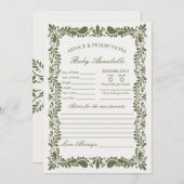 Invitation Carrelage Talavera vert Conseils espagnols pour ca (Devant / Derrière)