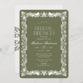 Invitation Carrelage Talavera Vert Espagne Fiesta Bridal Brun (Devant / Derrière)