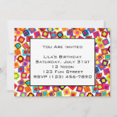 Invitation Carrés colorés (Dos)