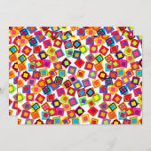 Invitation Carrés colorés (Devant / Derrière)