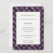 Invitation Carrés royaux violets d'anniversaire (Devant)