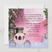 Invitation Carriage Pink Princess Anniversaire (Dos)