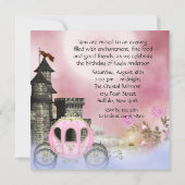 Invitation Carriage Rose Roses Princesse Anniversaire (Dos)