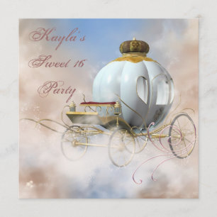 Invitation Carrosse de Princesse Princesse Douze ans