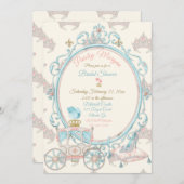 Invitation Carrosse de princesse royale de conte de fées rose (Devant / Derrière)