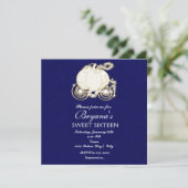 Invitation Carrosse Princesse Bleu Royal Cendrillo (Debout devant)