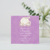 Invitation Carrosse Princesse Violet Cendrillon (Debout devant)