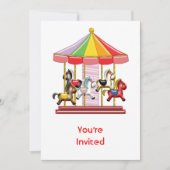Invitation Carrousel coloré (Devant)