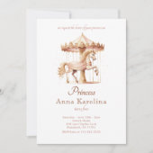 Invitation Carrousel de conte de fées d'anniversaire de princ (Devant)