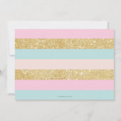 Invitation Carrousel floral de Monnaie rose 1er anniversaire  (Dos)