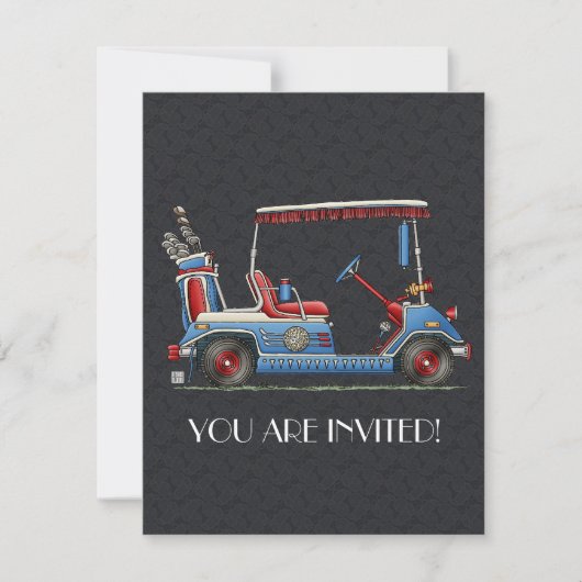 Invitation Cart de golf de Cute (Devant)