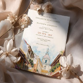 Invitation Cartagena Colombia Skyline Mariage de voyage