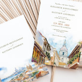 Invitation Cartagena Colombia Skyline Mariage de voyage