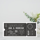 Invitation Cartaz convainc de casamento do teatro em preto (Debout devant)