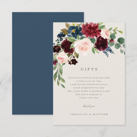 Invitation Carte-cadeau automnale élégante (Devant / Derrière)