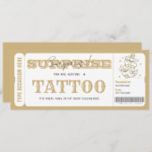 Invitation Carte-cadeau de certificat de tatouage surprise pe (Devant / Derrière)