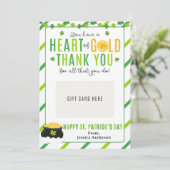 Invitation Carte-cadeau de remerciement pour la fête de la Sa (Debout devant)